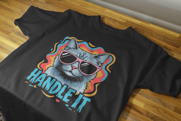 Handle It Cat T-shirt – Image 3