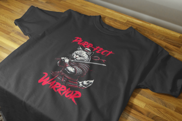 Purr-fect Warrior T-shirt – Image 3